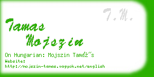 tamas mojszin business card